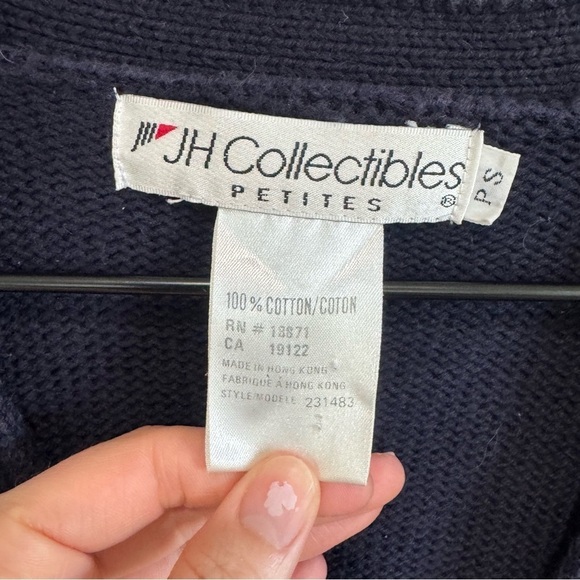 VTG 90's JH Collection Womens Petite Small Floral Cardigan Knit Grannycore Boho - Picture 5 of 7